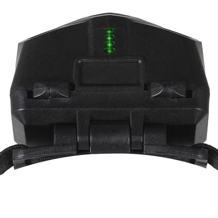 LED Prigušiva punjiva čeona svjetiljka sa senzorom i crvenim svjetlom 2xLED/5W/5V/3xAAA IP65 500 lm 1200 mAh