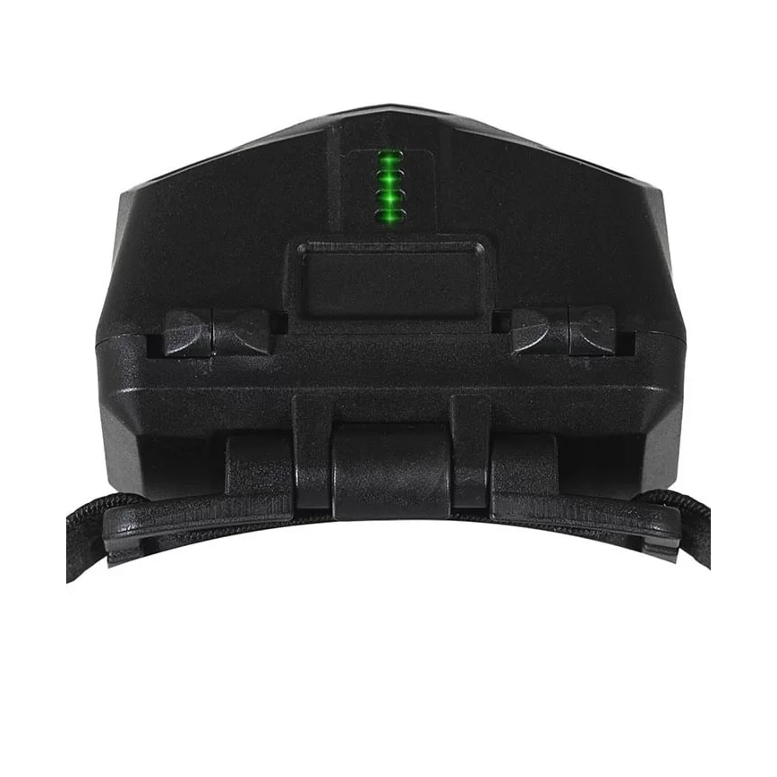 LED Prigušiva punjiva čeona svjetiljka sa senzorom i crvenim svjetlom 2xLED/5W/5V/3xAAA IP65 500 lm 1200 mAh