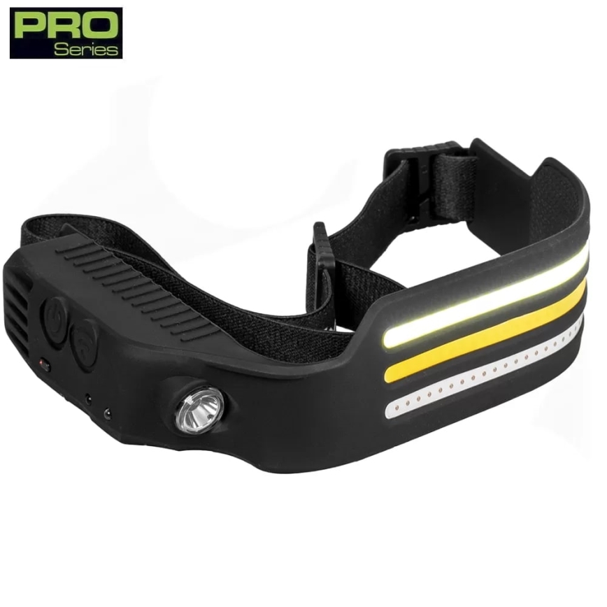 LED Prigušiva punjiva čeona svjetiljka sa senzorom i crvenim svjetlom 4xLED/5V IP44 300 lm 1200 mAh