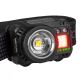 LED Prigušiva punjiva čeona svjetiljka sa senzorom i crvenim svjetlom LED/6W/5V/3xAAA IP44 500 lm 11,5 h 1200 mAh