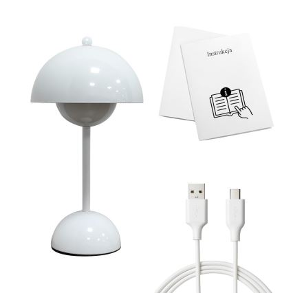 LED punjiva dodirna stolna lampa COSTA LED/3W/5V 2400 mAh 3000-6000K bijela