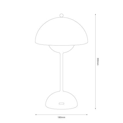 LED punjiva dodirna stolna lampa COSTA LED/3W/5V 2400 mAh 3000-6000K bijela