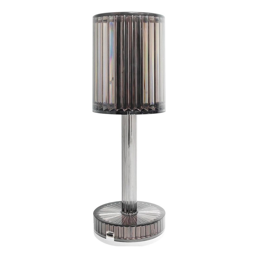 LED punjiva dodirna stolna lampa SIMPLE LED/1W/5V 3000-6000K 2400 mAh dimno siva