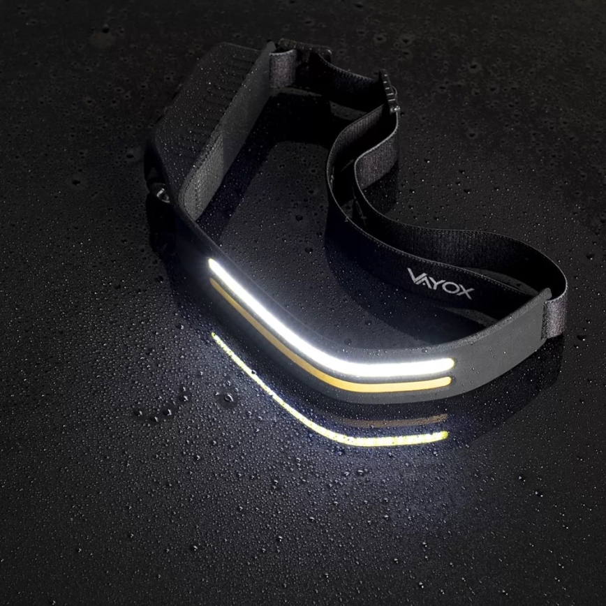 LED punjiva podesiva svjetiljka za glavu sa senzorom 3xLED/5V IP44 300 lm 1200 mAh