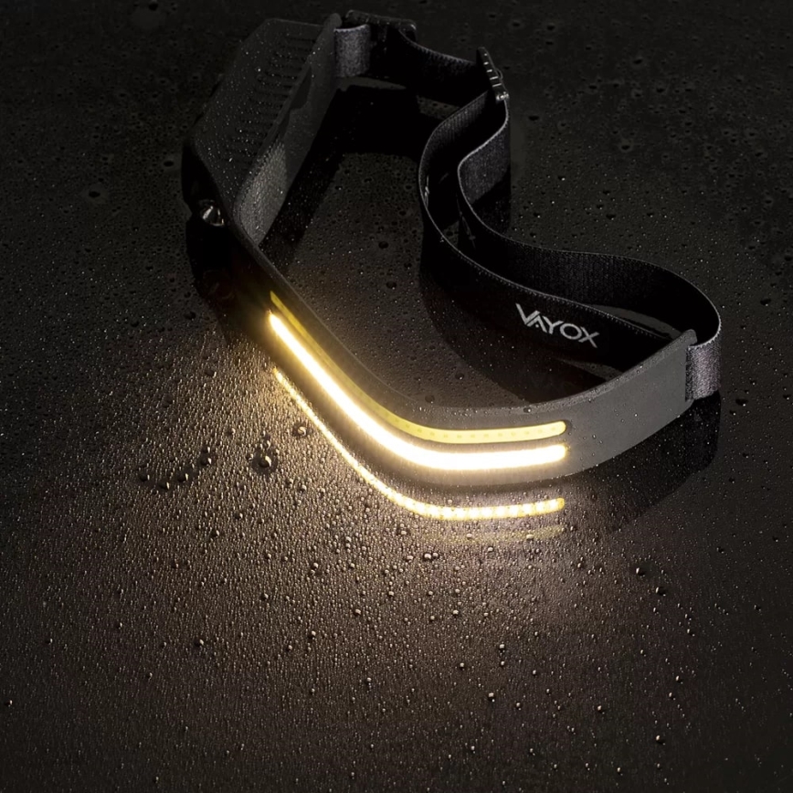 LED punjiva podesiva svjetiljka za glavu sa senzorom 3xLED/5V IP44 300 lm 1200 mAh