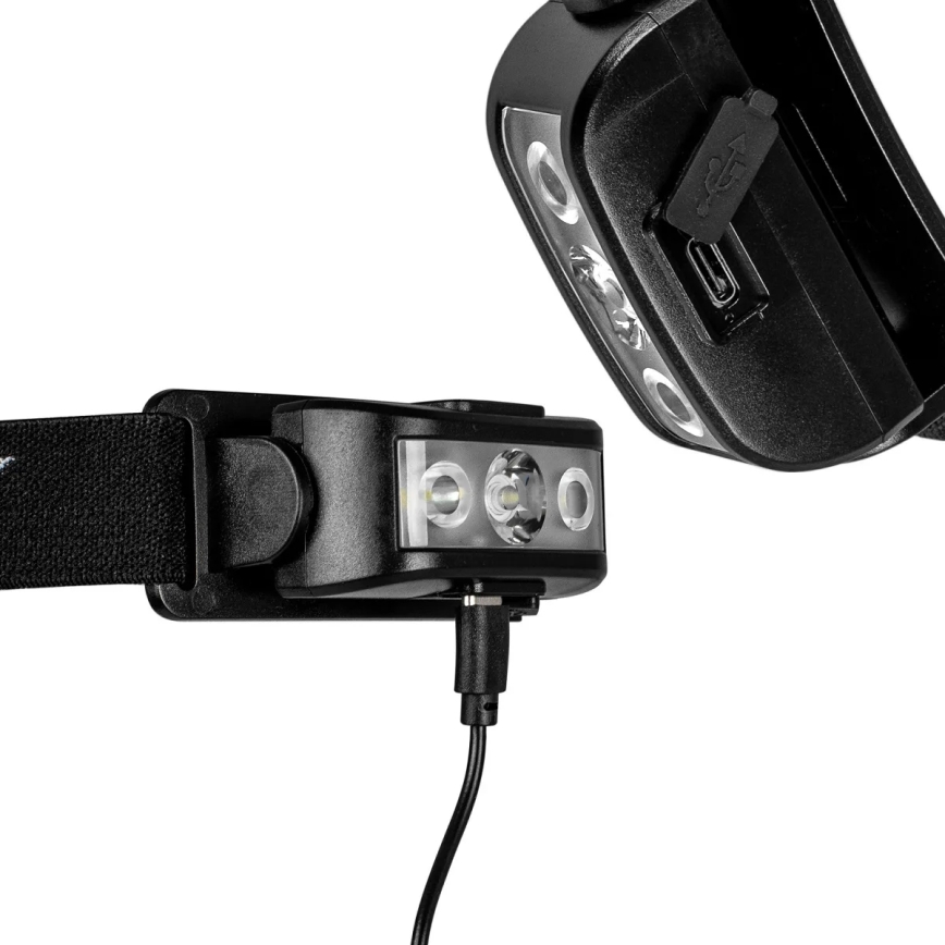 LED punjiva lampa za glavu s mogućnošću prigušivanja 3xLED/5V IPX4 100 lm 1200 mAh