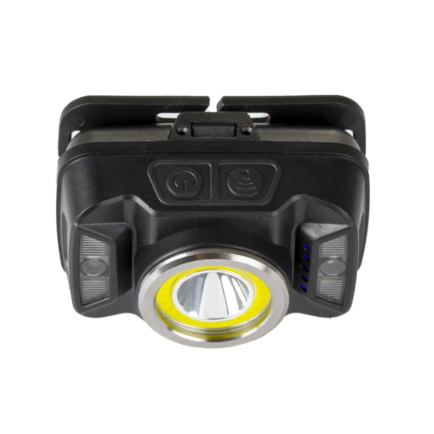 LED punjiva lampa za glavu s prigušivanjem, senzorom i crvenim svjetlom LED/15W/5V IP66 430 lm 1800 mAh