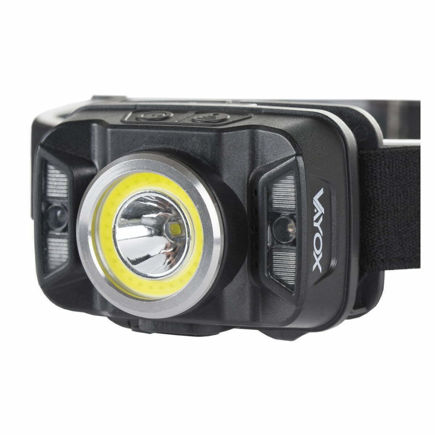 LED punjiva lampa za glavu s prigušivanjem, senzorom i crvenim svjetlom LED/15W/5V IP66 430 lm 1800 mAh