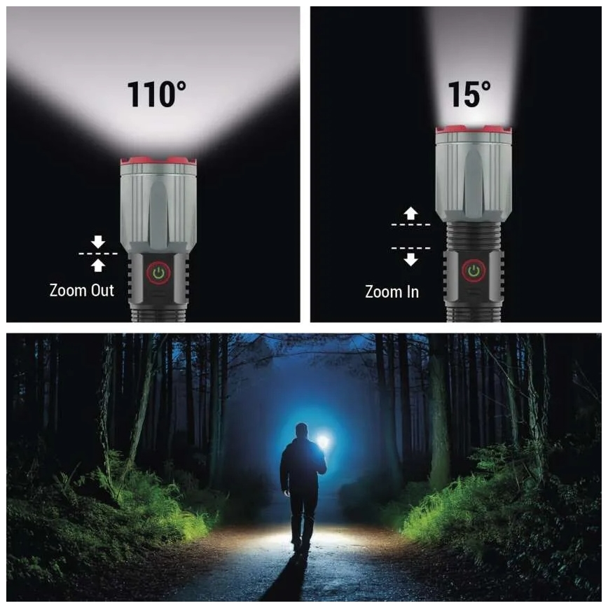 LED punjiva metalna baterijska svjetiljka LED/5V 3000 lm 5000 mAh IP43