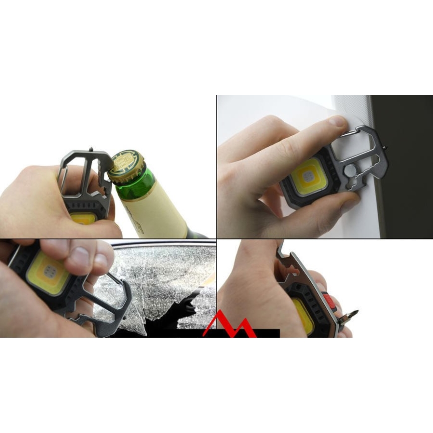 LED Punjiva multifunkcionalna baterijska svjetiljka sa stalkom LED/USB-C 400 mAh