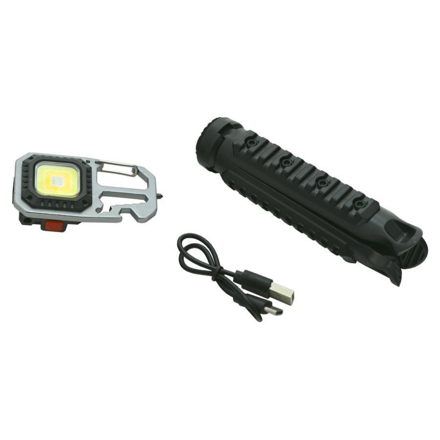LED Punjiva multifunkcionalna baterijska svjetiljka sa stalkom LED/USB-C 400 mAh