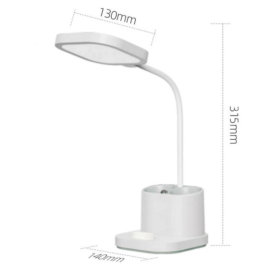 LED Punjiva prigušiva stolna lampa s držačem i power bankom LED/5W/5V 2400mAh