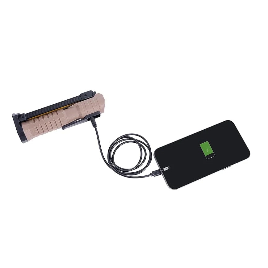 LED Prigušiva punjiva radna baterijska svjetiljka s funkcijom powerbanka LED/4W/5V IPX4 600 lm 2000mAh