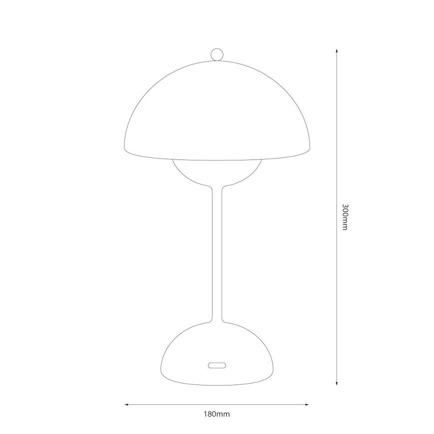LED punjiva stolna lampa COSTA s dodirnim upravljanjem LED/3W/5V 2400 mAh 3000-6000K crna