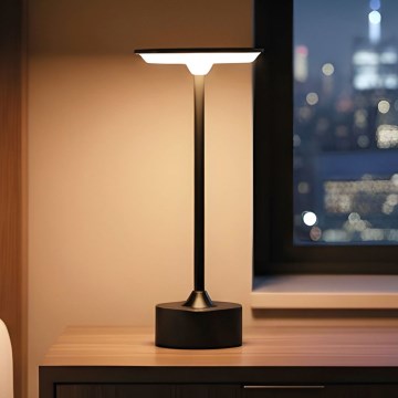 LED punjiva stolna lampa NEW YORK s regulacijom svjetline LED/1,8W/5V 2700K/4000K/6500K 1200 mAh crna