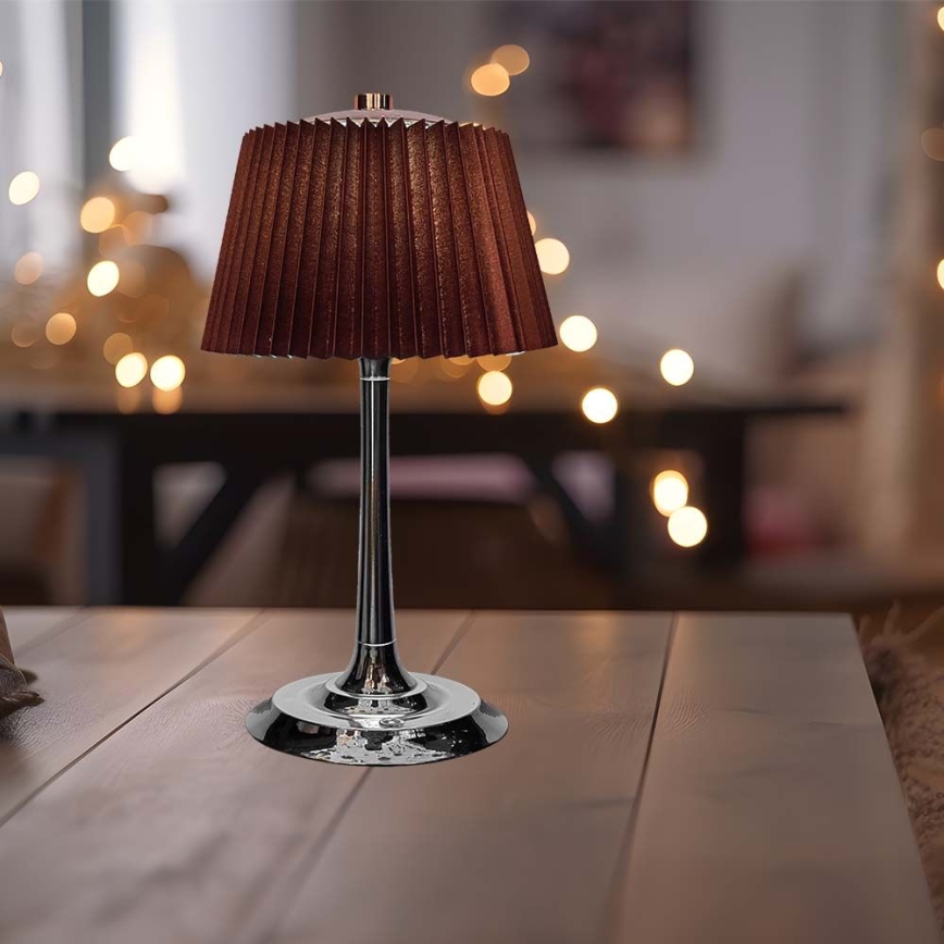 LED Podesiva punjiva stolna lampa na dodir LED/1,5W/5V 3000/4000/6000K 1800 mAh smeđa