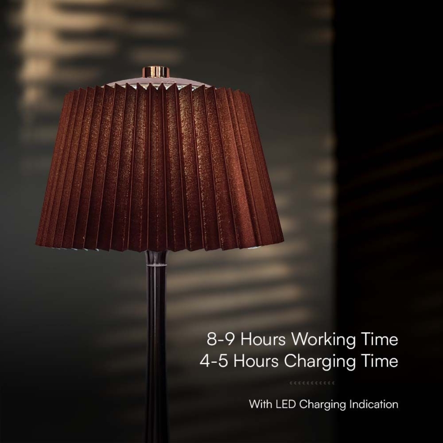 LED Podesiva punjiva stolna lampa na dodir LED/1,5W/5V 3000/4000/6000K 1800 mAh smeđa
