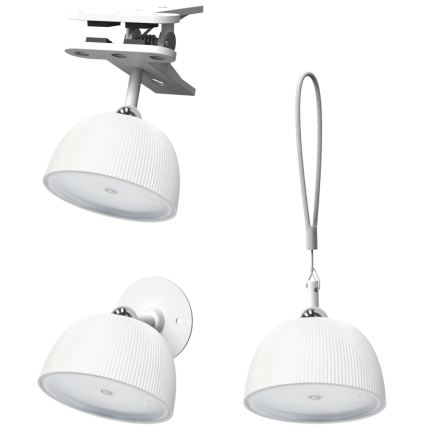 LED Podesiva punjiva stolna lampa 4u1 LED/3,5W/5V 3000/4000/6500K IP54 1800 mAh bijela