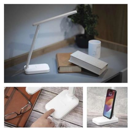 LED Podesiva punjiva stolna lampa LED/5W/3,7V 3000K/4000K/6500K 800mAh bijela