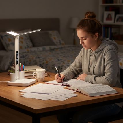 LED stolna svjetiljka s prigušivanjem, punjiva, NOBLITE P LED/5W/5V 3000/4000/6000K 2200 mAh bijela