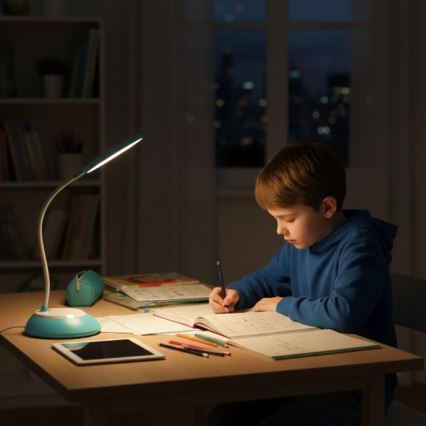 LED Podesiva punjiva stolna lampa VISUA LED/5W/5V 3000-5000K 1200 mAh plava