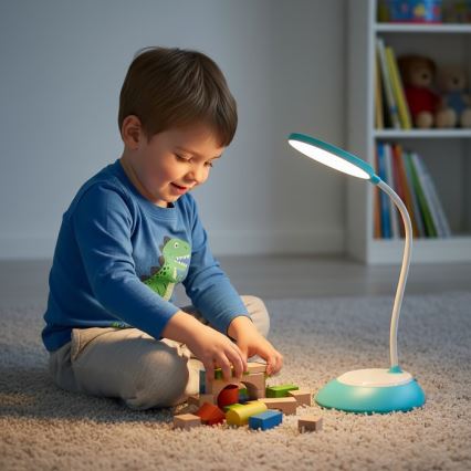 LED Podesiva punjiva stolna lampa VISUA LED/5W/5V 3000-5000K 1200 mAh plava