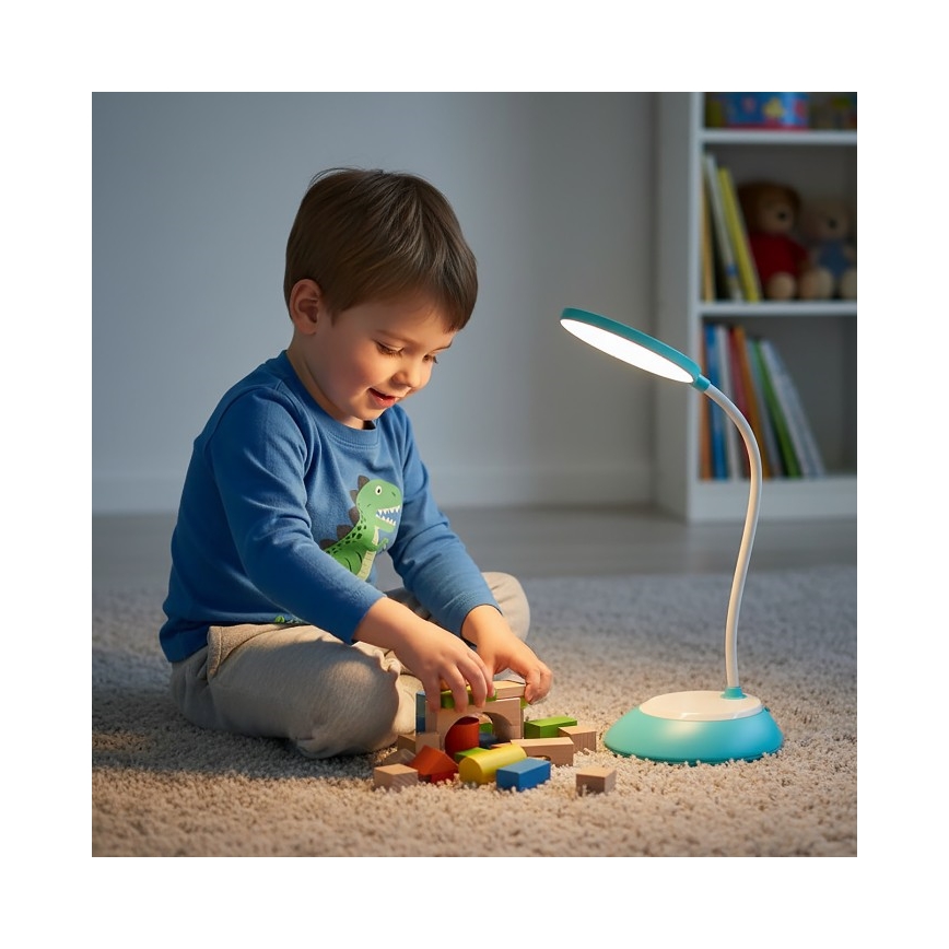 LED Podesiva punjiva stolna lampa VISUA LED/5W/5V 3000-5000K 1200 mAh plava