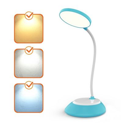 LED Podesiva punjiva stolna lampa VISUA LED/5W/5V 3000-5000K 1200 mAh plava