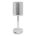LED punjiva stolna svjetiljka na dodir SIMPLE LED/1W/5V 2400 mAh 3000-6000K prozirna