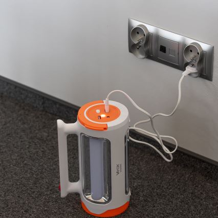 LED punjiva svjetiljka s prigušivanjem 2u1 s funkcijom powerbanke LED/5W/230V 3500 mAh