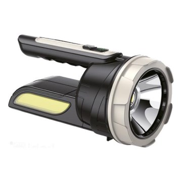 LED punjiva svjetiljka 2xLED/3W/5V 210 lm 1200 mAh crna