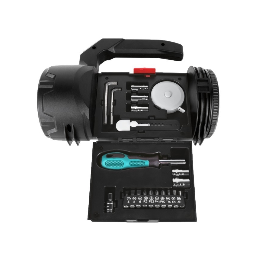 LED punjiva svjetiljka LED/5V, 500 lm, 1200 mAh, crna