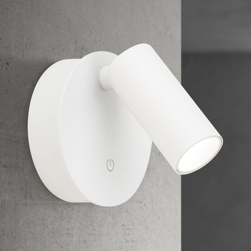 LED punjiva zidna spot svjetiljka s dodirnim upravljanjem i prigušivanjem LUXY LED/1W/5V 2200 mAh 2700/3000/4000K bijela