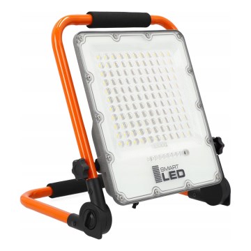 LED punjivi reflektor sa stalkom LED/100W/3,2V 5000K 5000 mAh IP65 narančasta