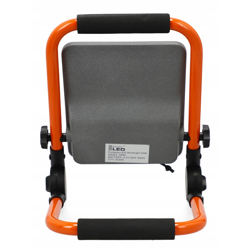 LED punjivi reflektor sa stalkom LED/30W/3,2V 4500K 5000 mAh IP65 narančasta