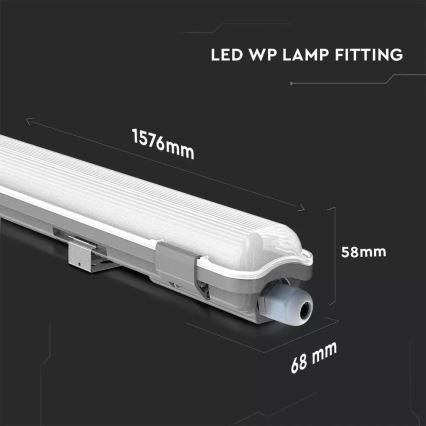 LED Radna linearna svjetiljka LED/22W/230V 6400K 150cm IP65