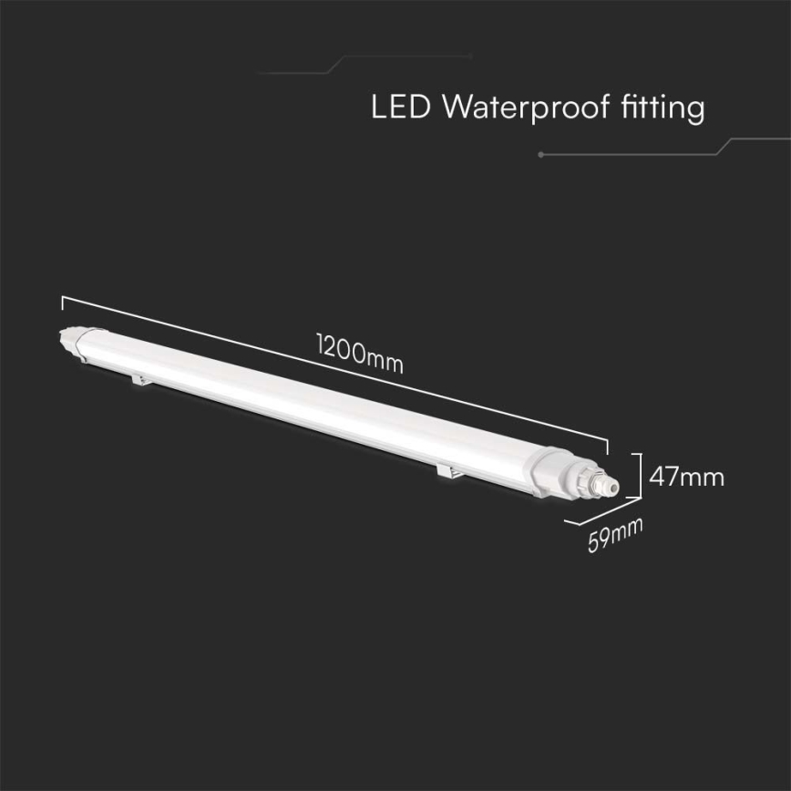 LED Radna linearna svjetiljka LED/36W/230V 4000K IP65 120 cm
