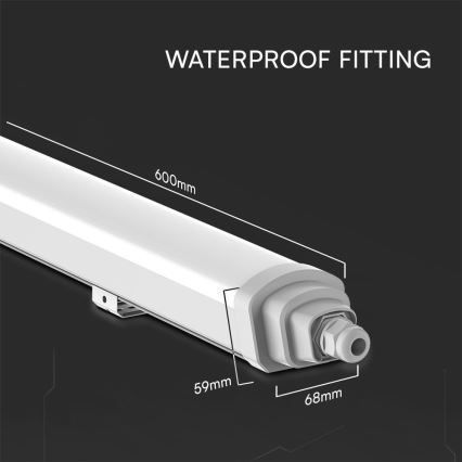 LED Radna linearna svjetiljka SAMSUNG CHIP LED/18W/230V 4000K IP65 60 cm