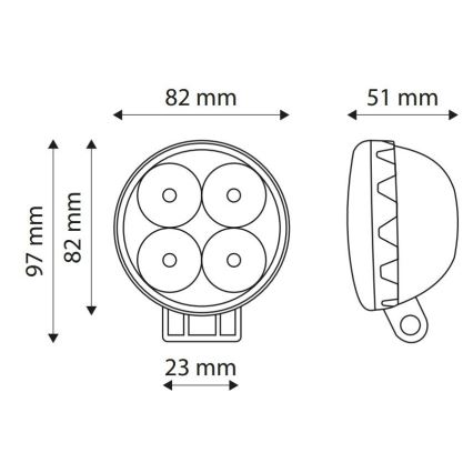 LED Radna svjetiljka EPISTAR LED/12W/10-30V IP67 6000K