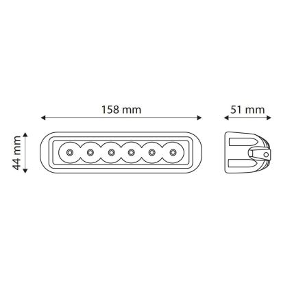 LED Radna svjetiljka EPISTAR LED/18W/10-30V IP67 6000K