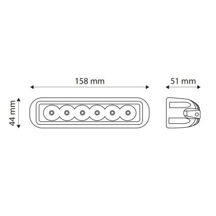 LED Radna svjetiljka EPISTAR LED/18W/10-30V IP67 6000K