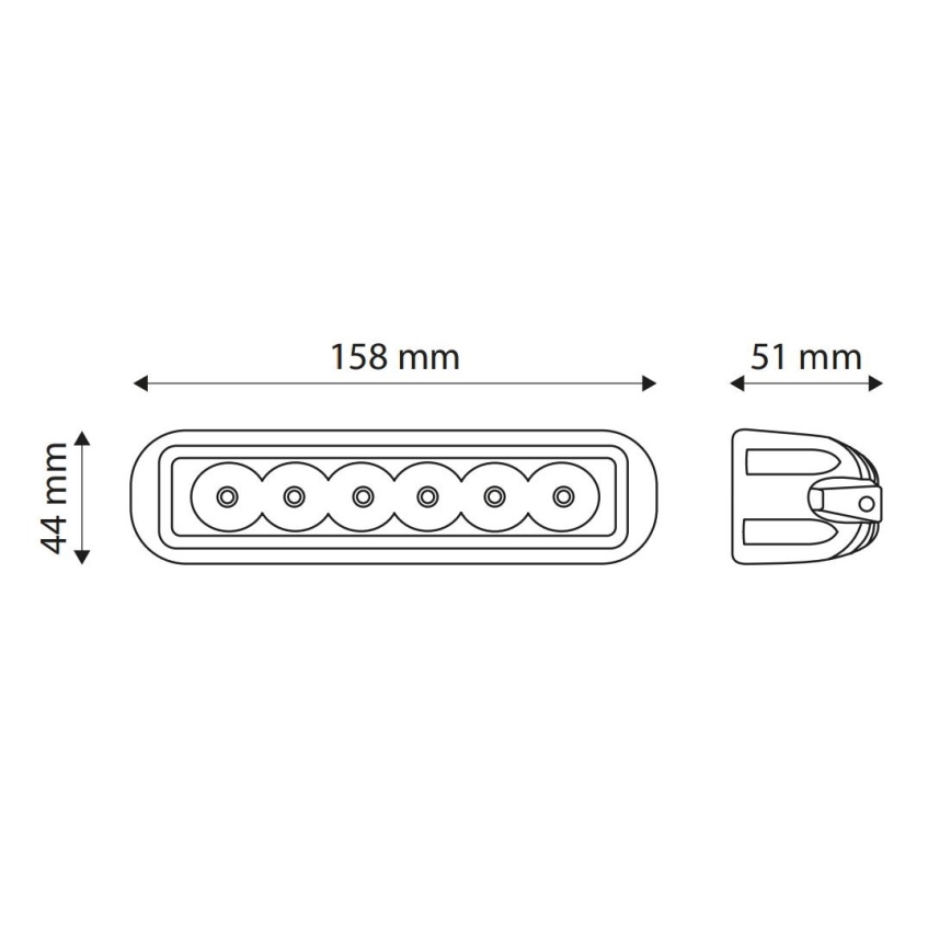 LED Radna svjetiljka EPISTAR LED/18W/10-30V IP67 6000K