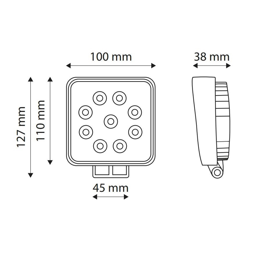 LED Radna svjetiljka EPISTAR LED/27W/10-30V IP67 6000K