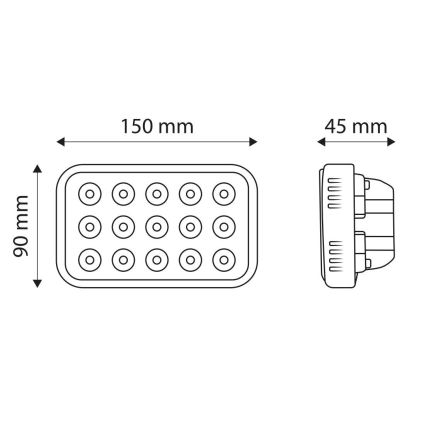 LED Radna svjetiljka EPISTAR LED/45W/10-30V IP67 6000K