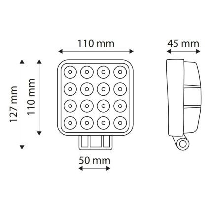 LED Radna svjetiljka EPISTAR LED/48W/10-30V IP67 6000K