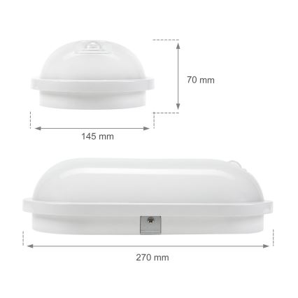 LED Radna svjetiljka s PIR senzorom LED/20W/230V IP54