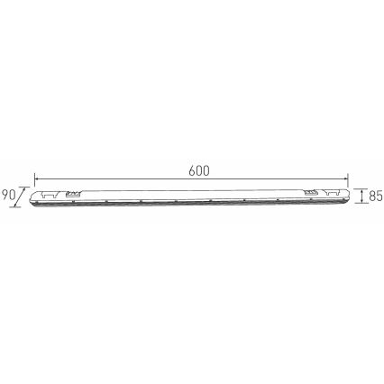 LED Radna svjetlosna cijev DUST LED/20W/230V 4000K 60 cm IP65