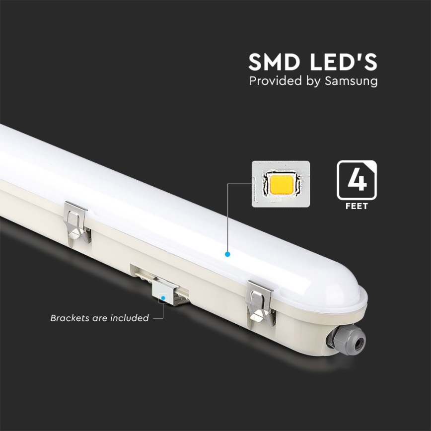 LED Radna svjetlosna cijev s modulom za slučaj nužde EMERGENCY LED/36W/230V 6500K 120cm IP65