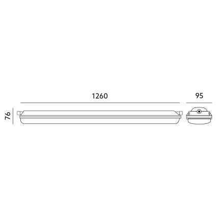 LED Radna svjetlosna cijev NEXFORCE LED/40W/230V IP65 4000K