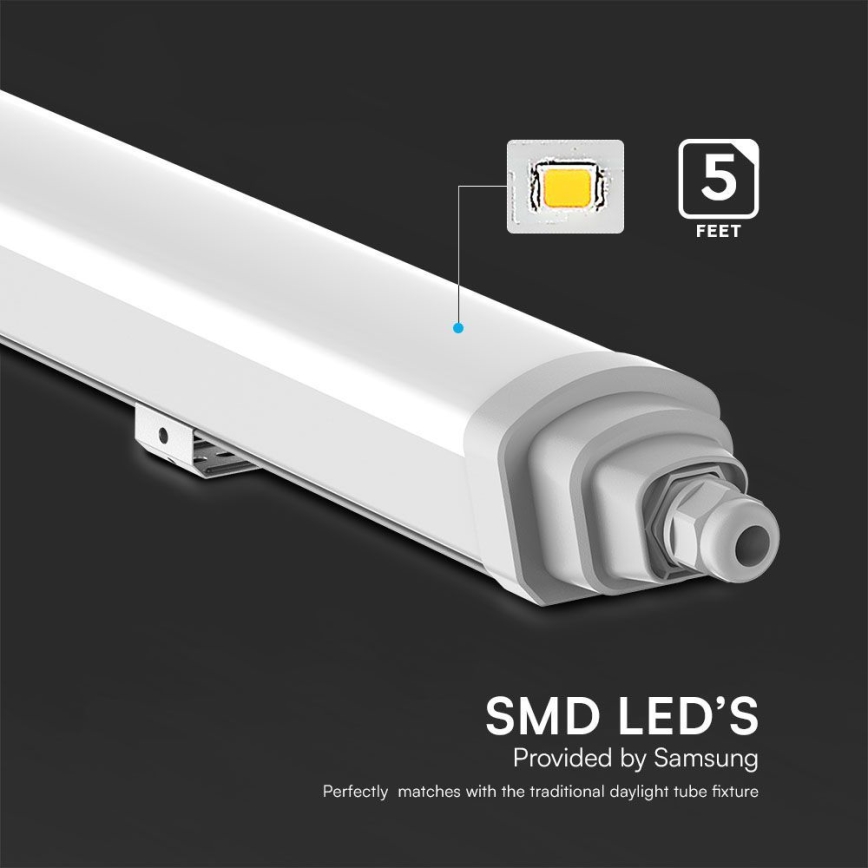 LED Radna svjetlosna cijev SAMSUNG CHIP LED/48W/230V 6500K IP65 150 cm